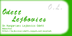 odett lejbovics business card